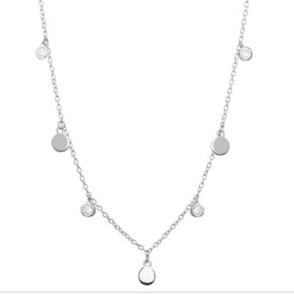 NWT Giani Bernini CZDangle Disc Statement Necklace in Sterling Silver - Picture 1 of 3